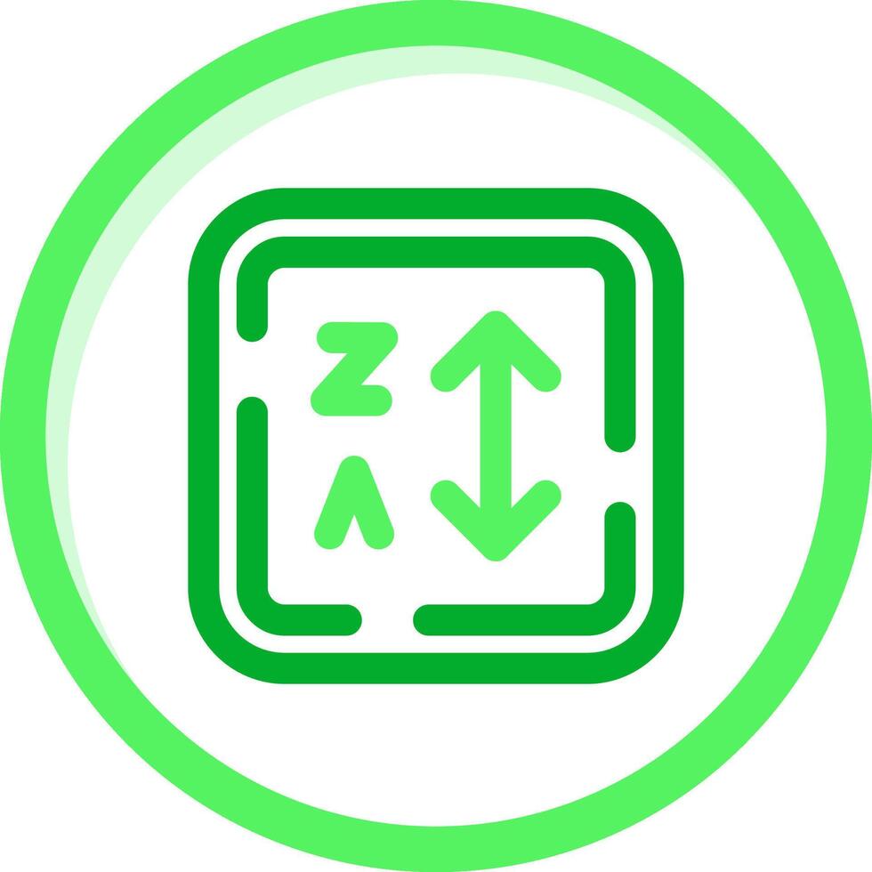 Alphabetical order Green mix Icon vector