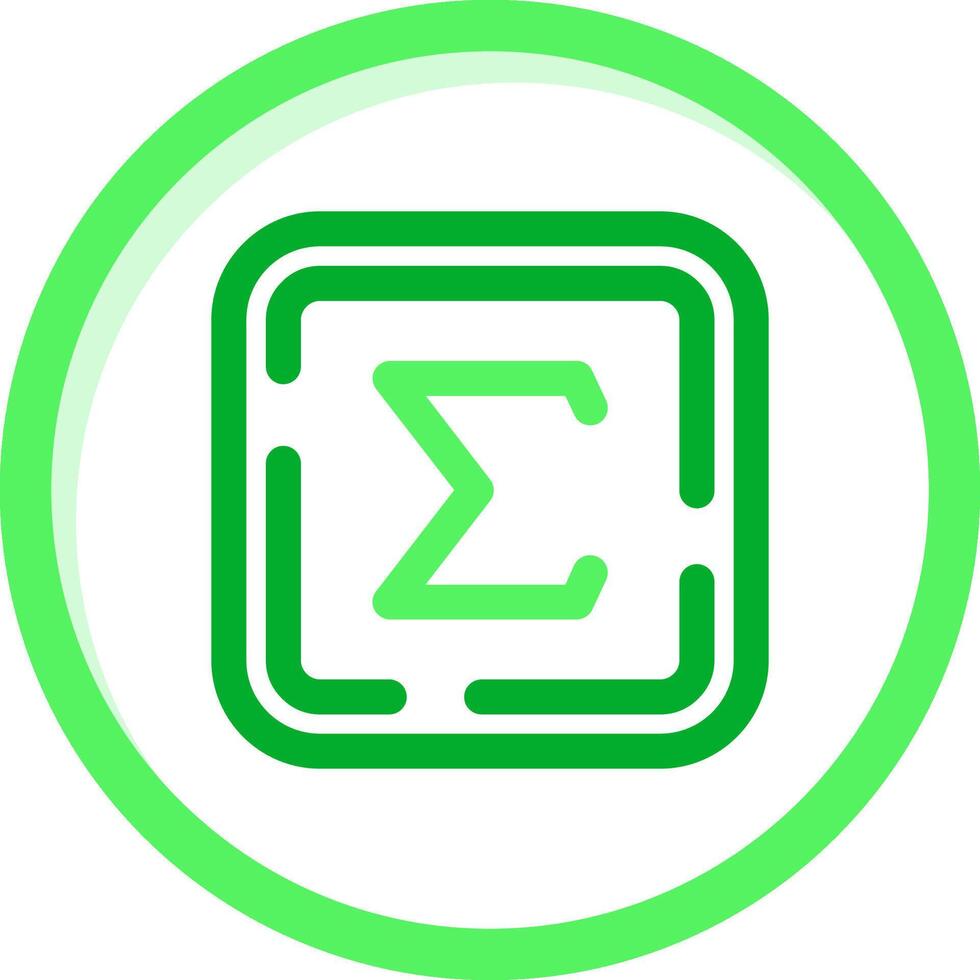 Summation Green mix Icon vector