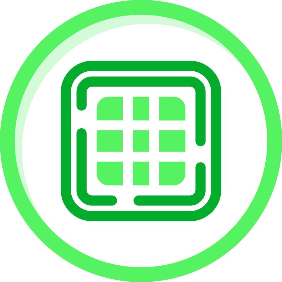 Grid lines Green mix Icon vector