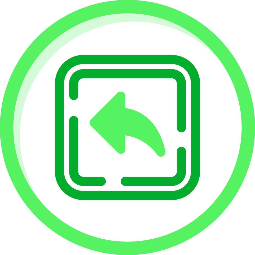 Left arrow Green mix Icon vector