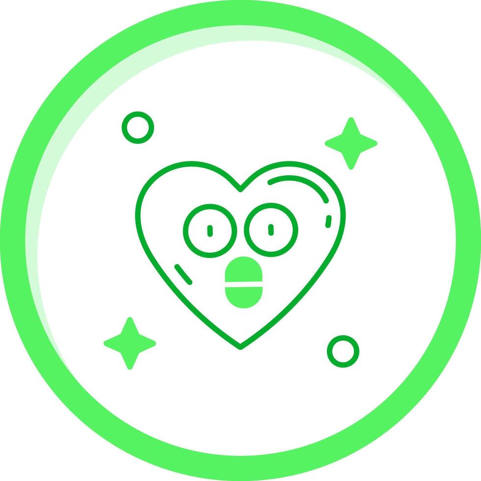 sorprendido verde mezcla icono vector