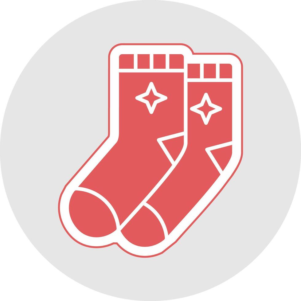 Socks Glyph Multicolor Sticker Icon vector