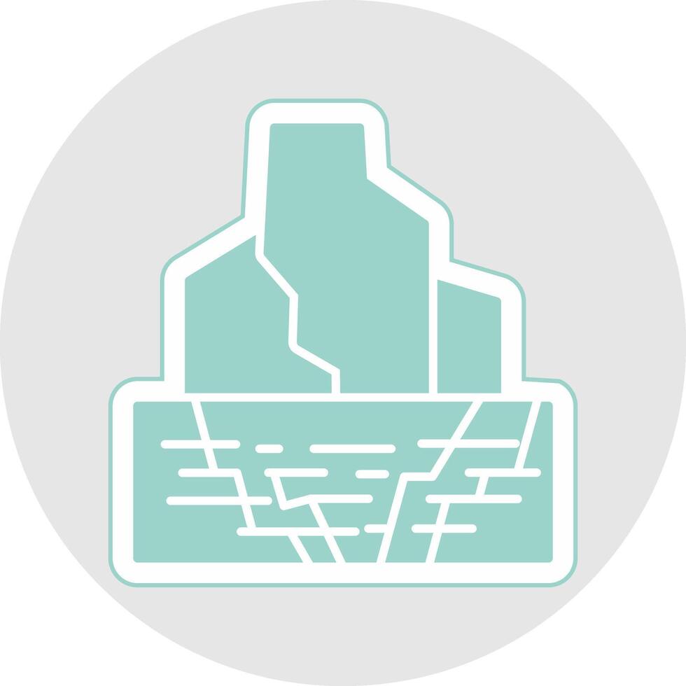Iceberg Glyph Multicolor Sticker Icon vector
