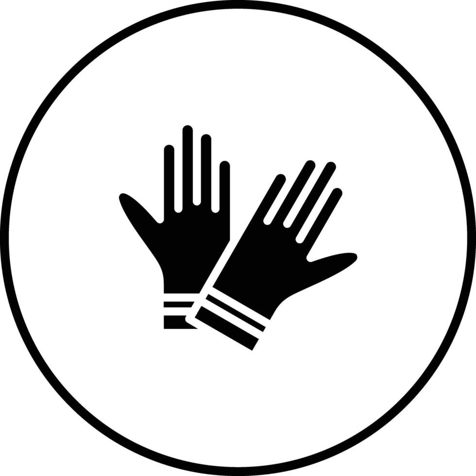 Rubber Gloves Vector Icon