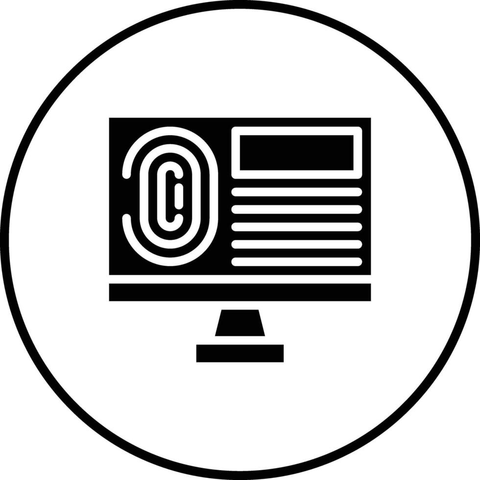 Fingerprint Database Vector Icon