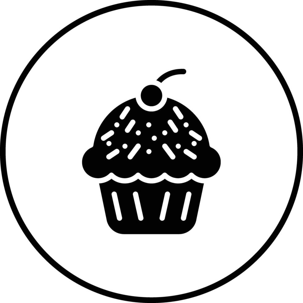 icono de vector de muffin