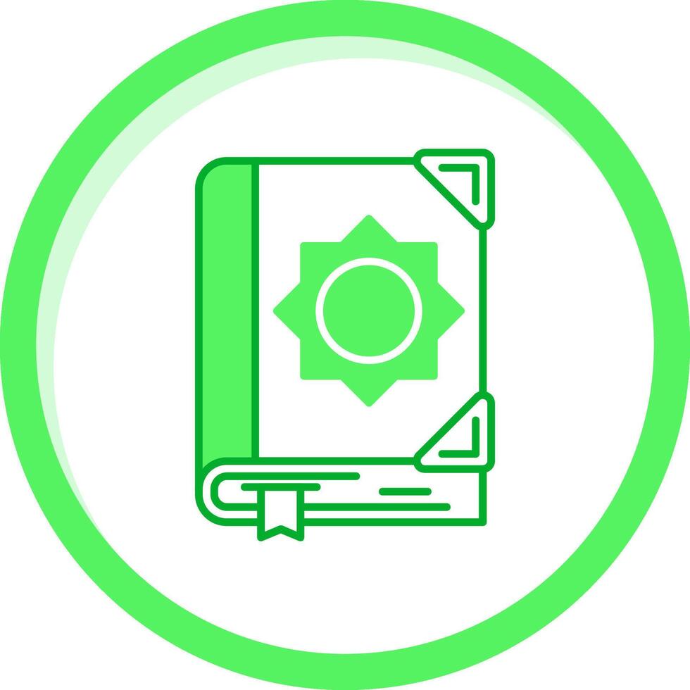 Quran Green mix Icon vector