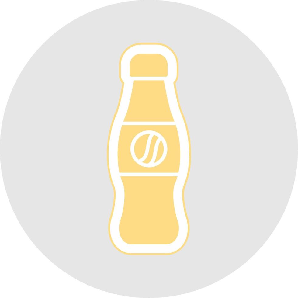 Cola Glyph Multicolor Sticker Icon vector