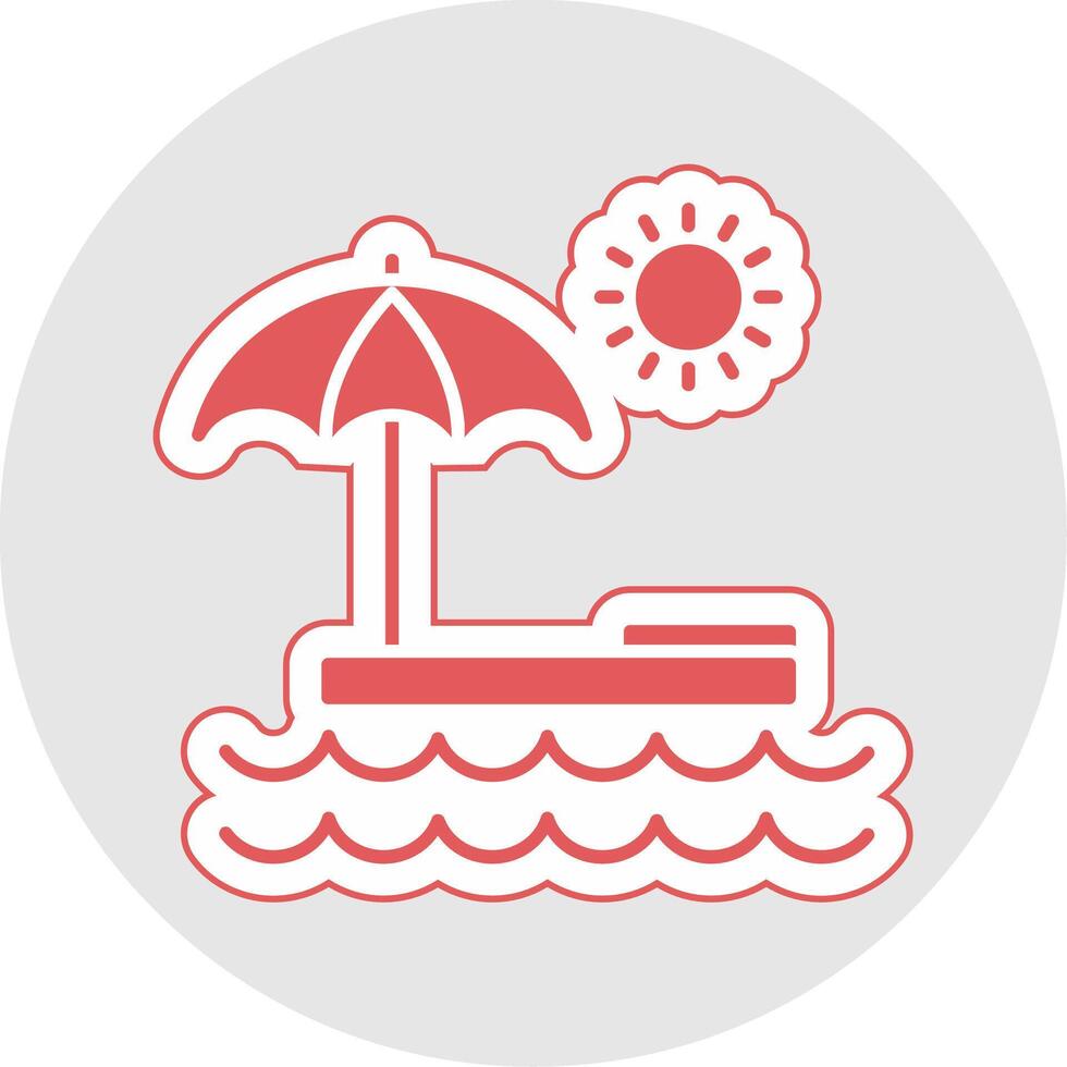 Summer Glyph Multicolor Sticker Icon vector