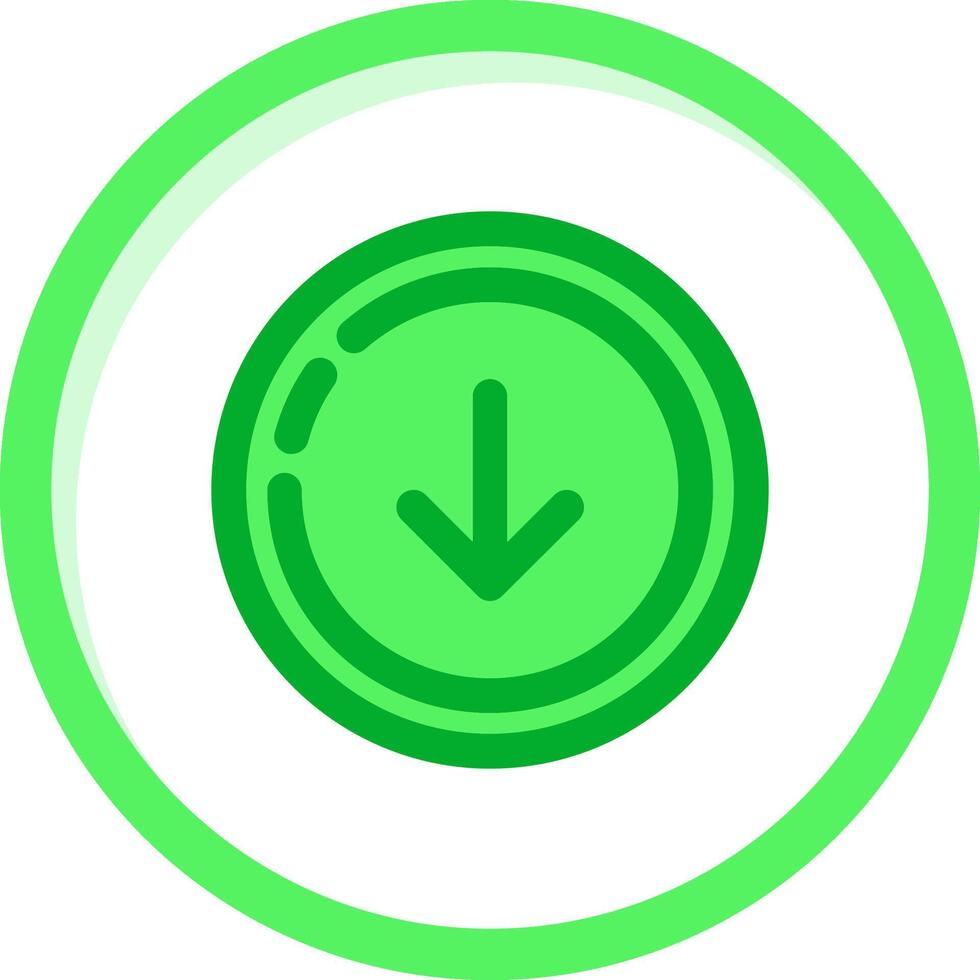 Down Green mix Icon vector