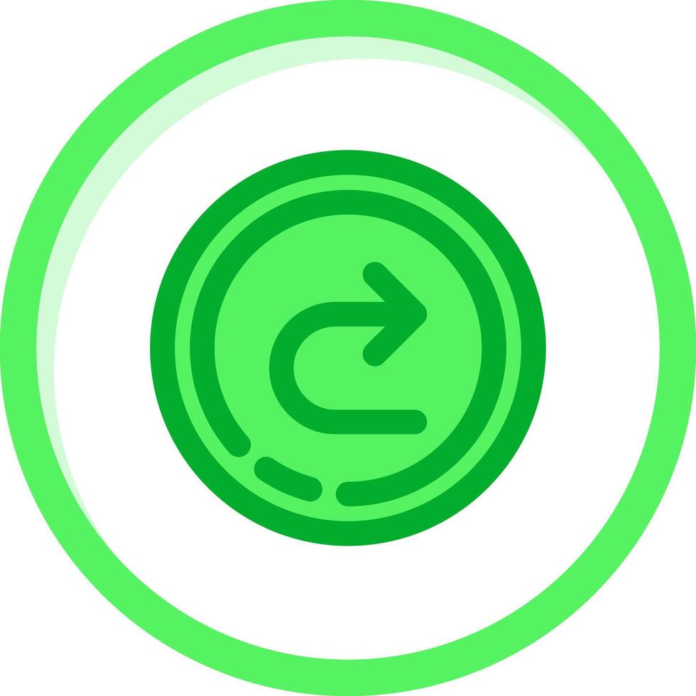 Forward Green mix Icon vector