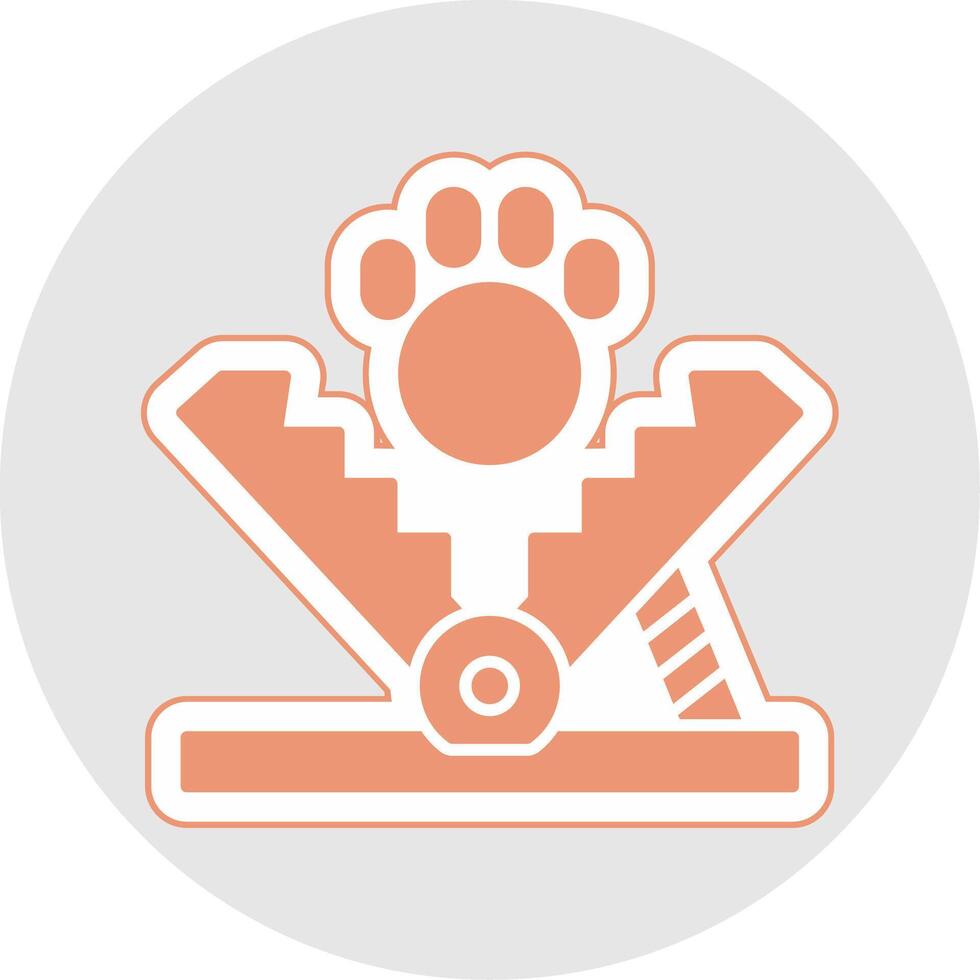Bear Trap Glyph Multicolor Sticker Icon vector