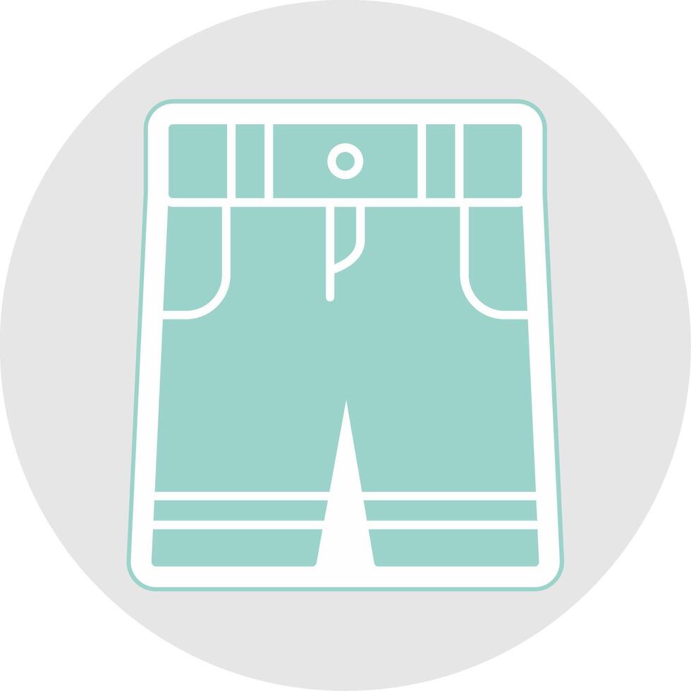 Shorts Glyph Multicolor Sticker Icon vector