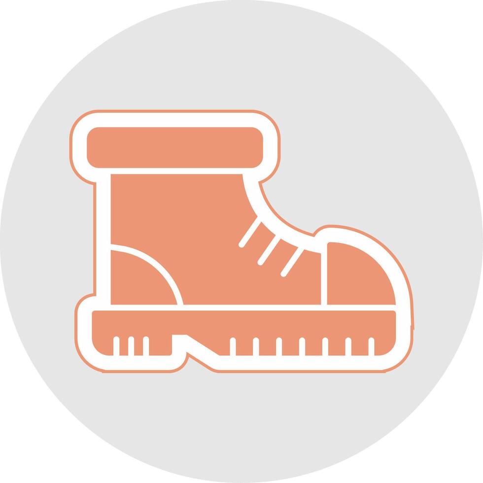 Boot Glyph Multicolor Sticker Icon vector