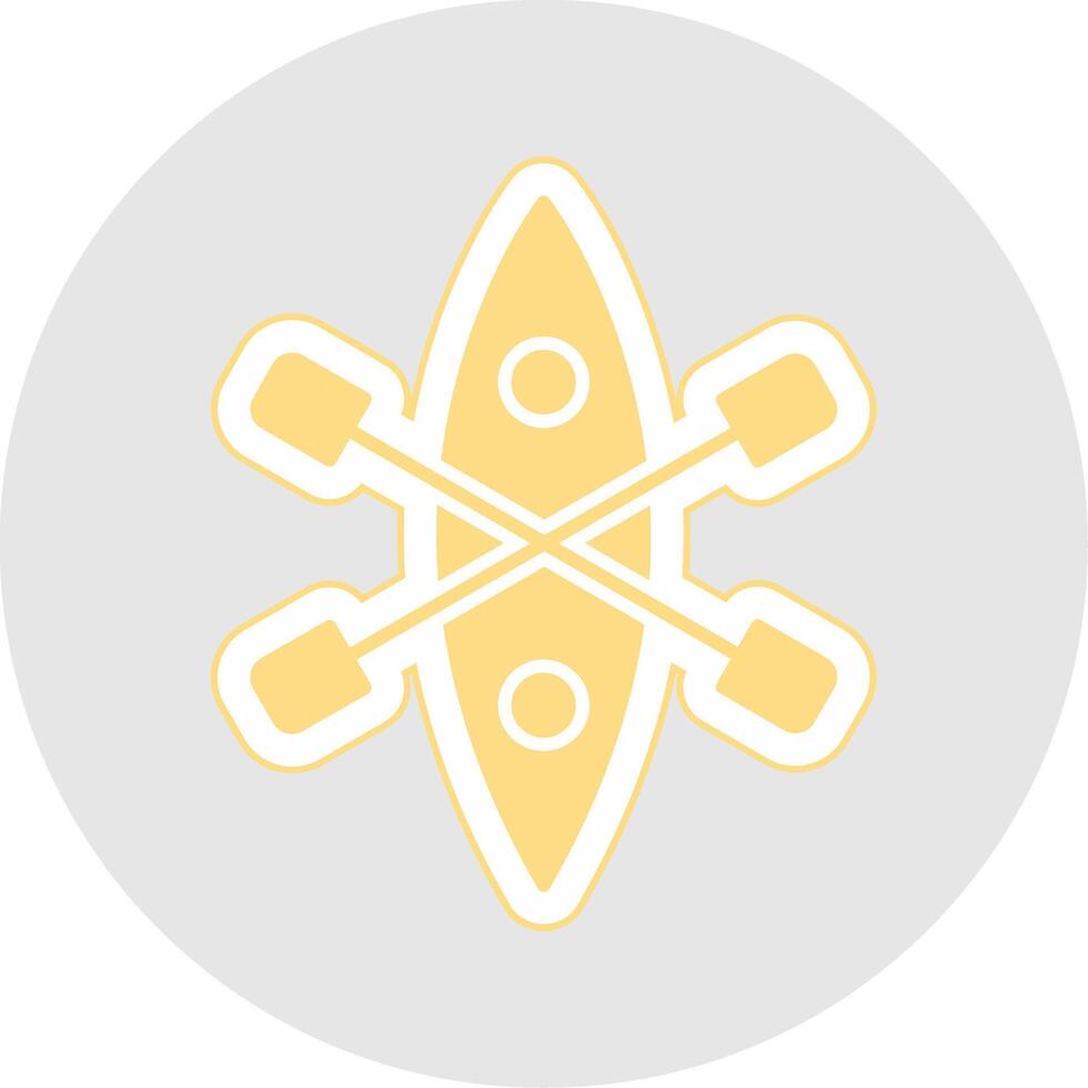 Kayak Glyph Multicolor Sticker Icon vector