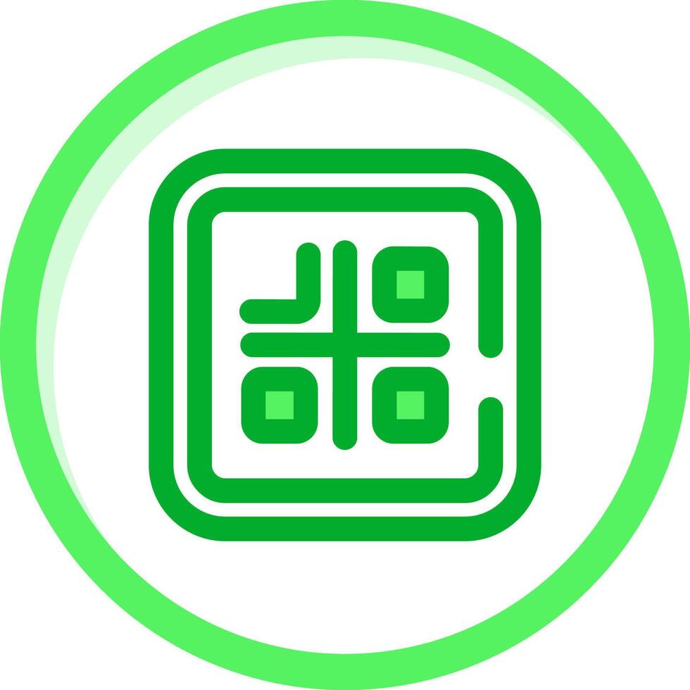 Qr code Green mix Icon vector