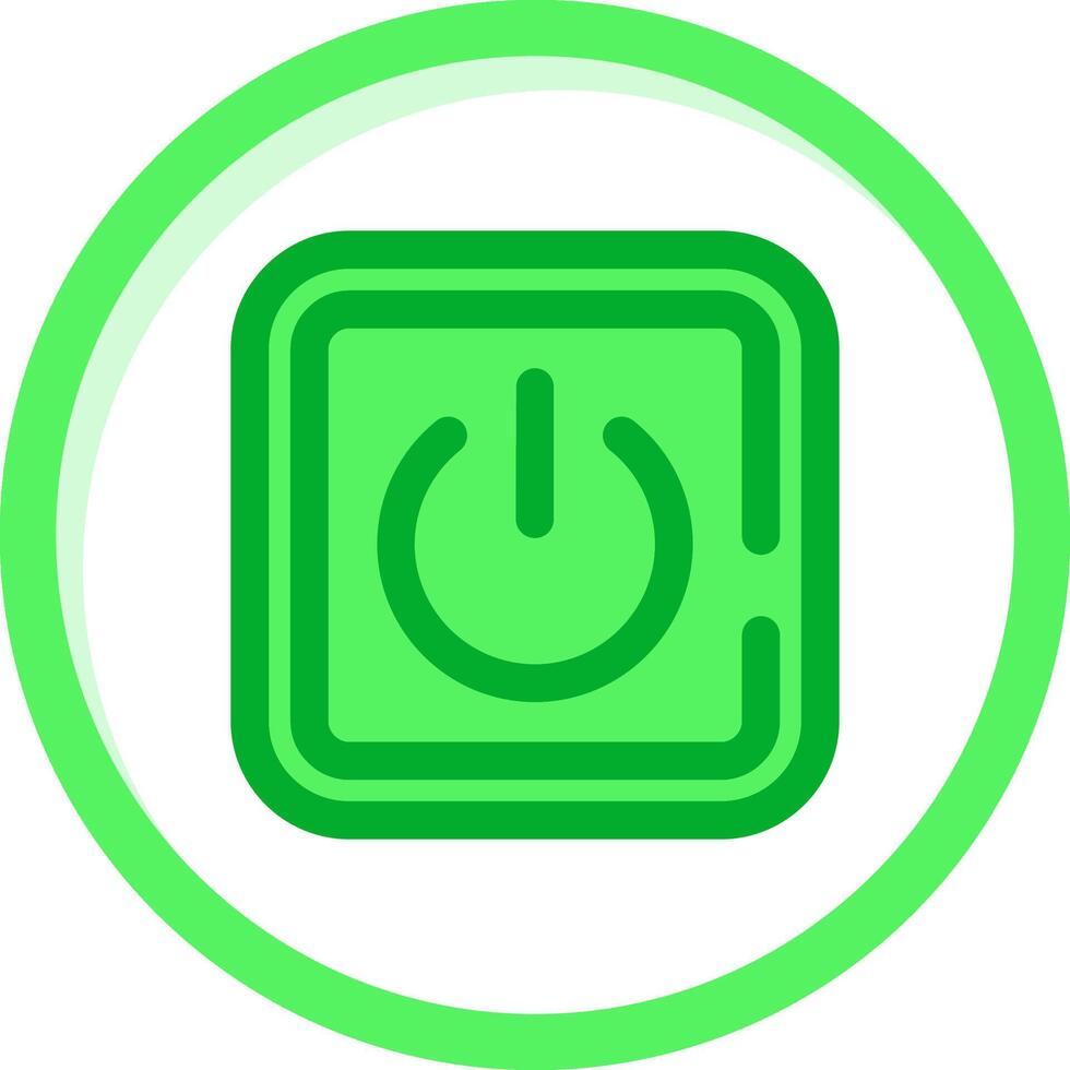 Power on Green mix Icon vector