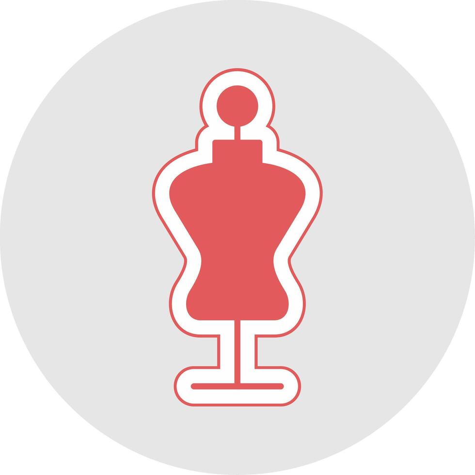 Mannequin Glyph Multicolor Sticker Icon vector