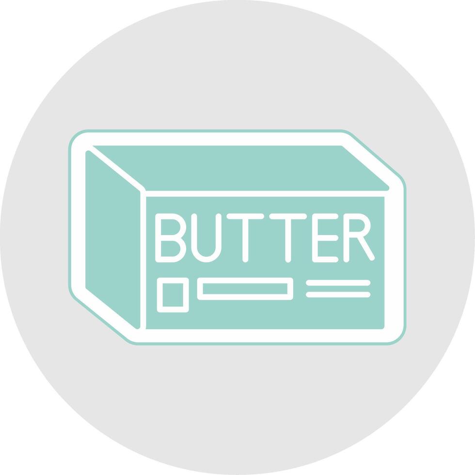 Butter Glyph Multicolor Sticker Icon vector