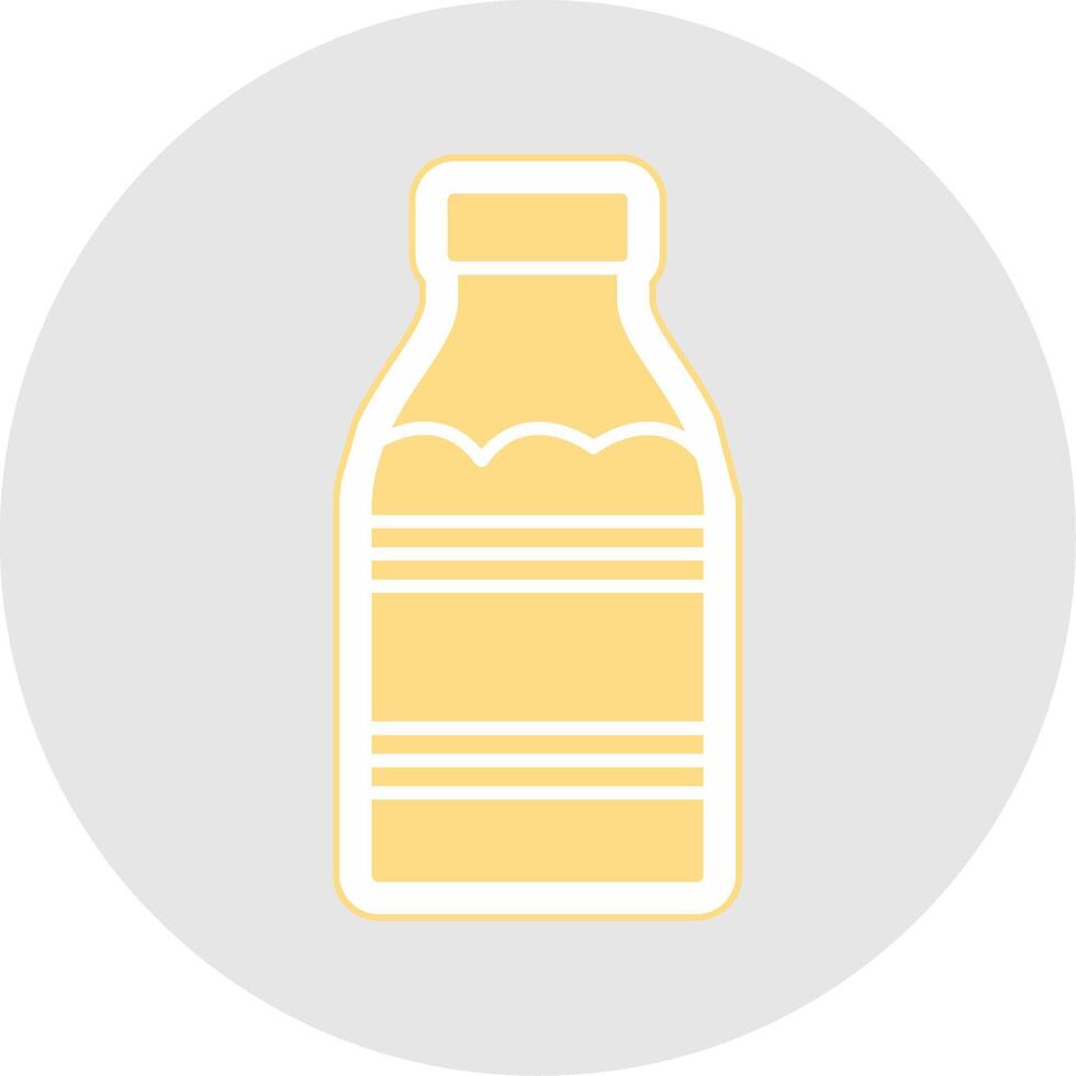 Milk Bottle Glyph Multicolor Sticker Icon vector