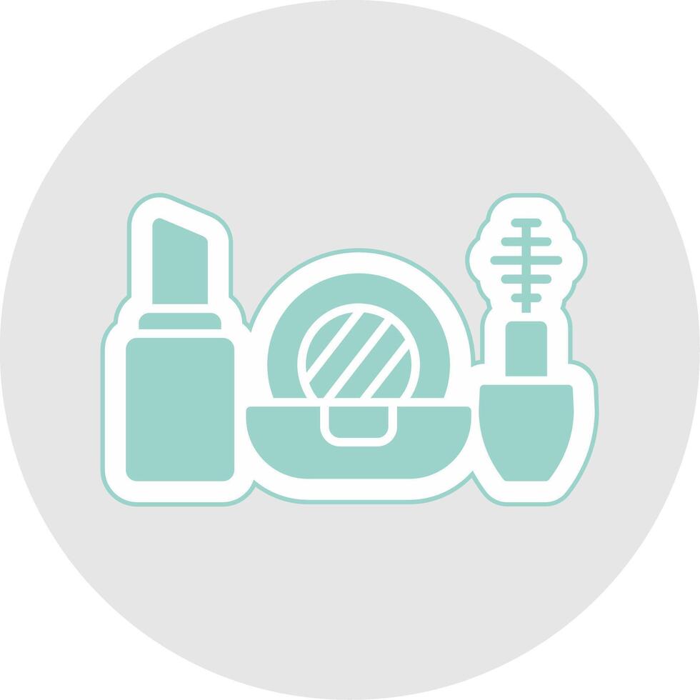 Cosmetic Glyph Multicolor Sticker Icon vector