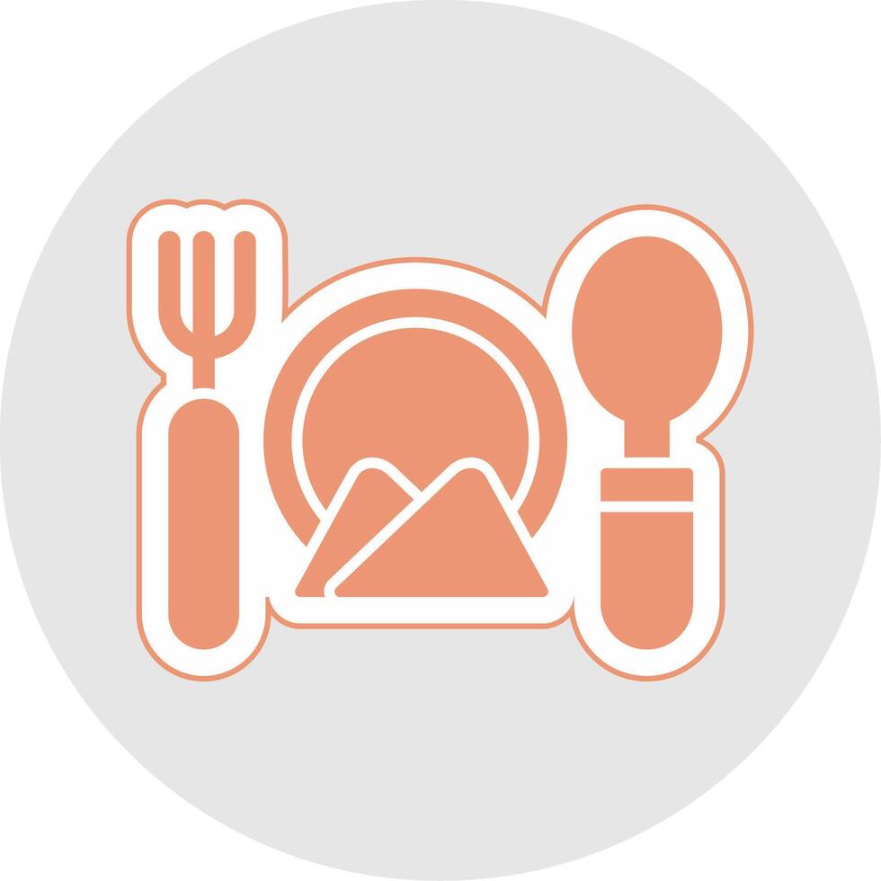 Cutlery Glyph Multicolor Sticker Icon vector