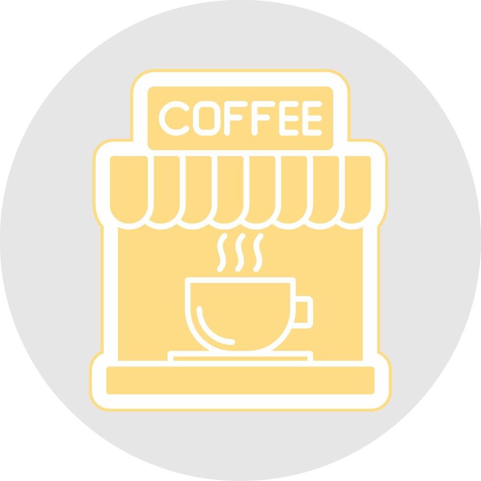Coffee Glyph Multicolor Sticker Icon vector