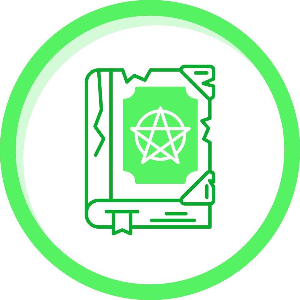 Magic book Green mix Icon vector