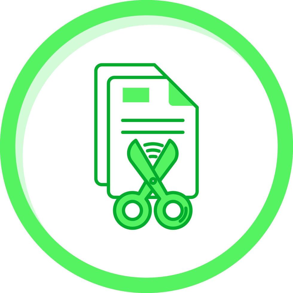 Cut Green mix Icon vector