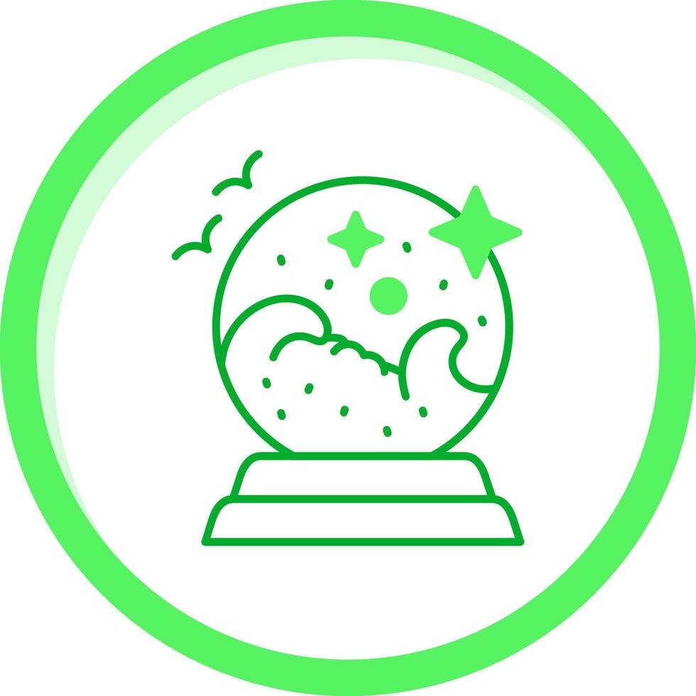 Crystal ball Green mix Icon vector