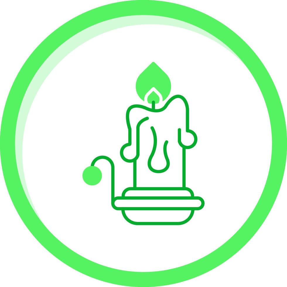 Candles Green mix Icon vector