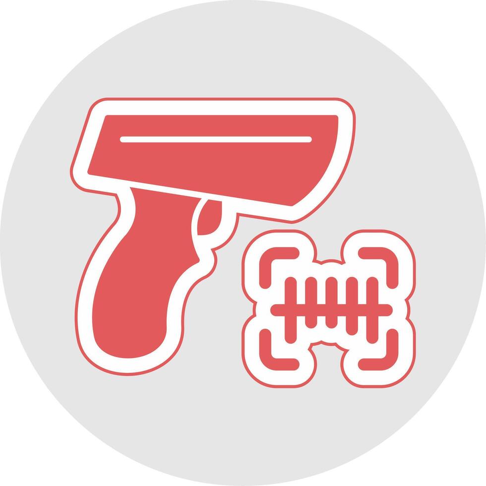 Barcode Scanner Glyph Multicolor Sticker Icon vector