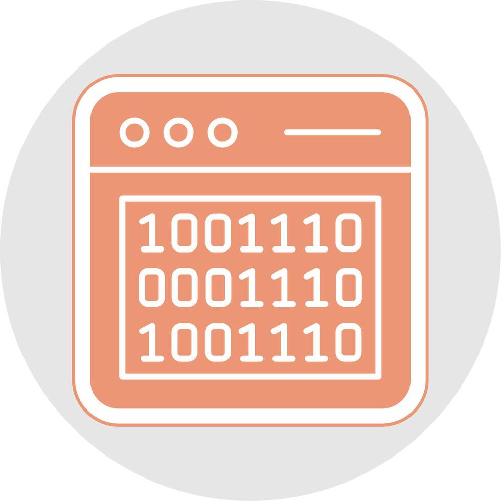 Binary Code Glyph Multicolor Sticker Icon vector