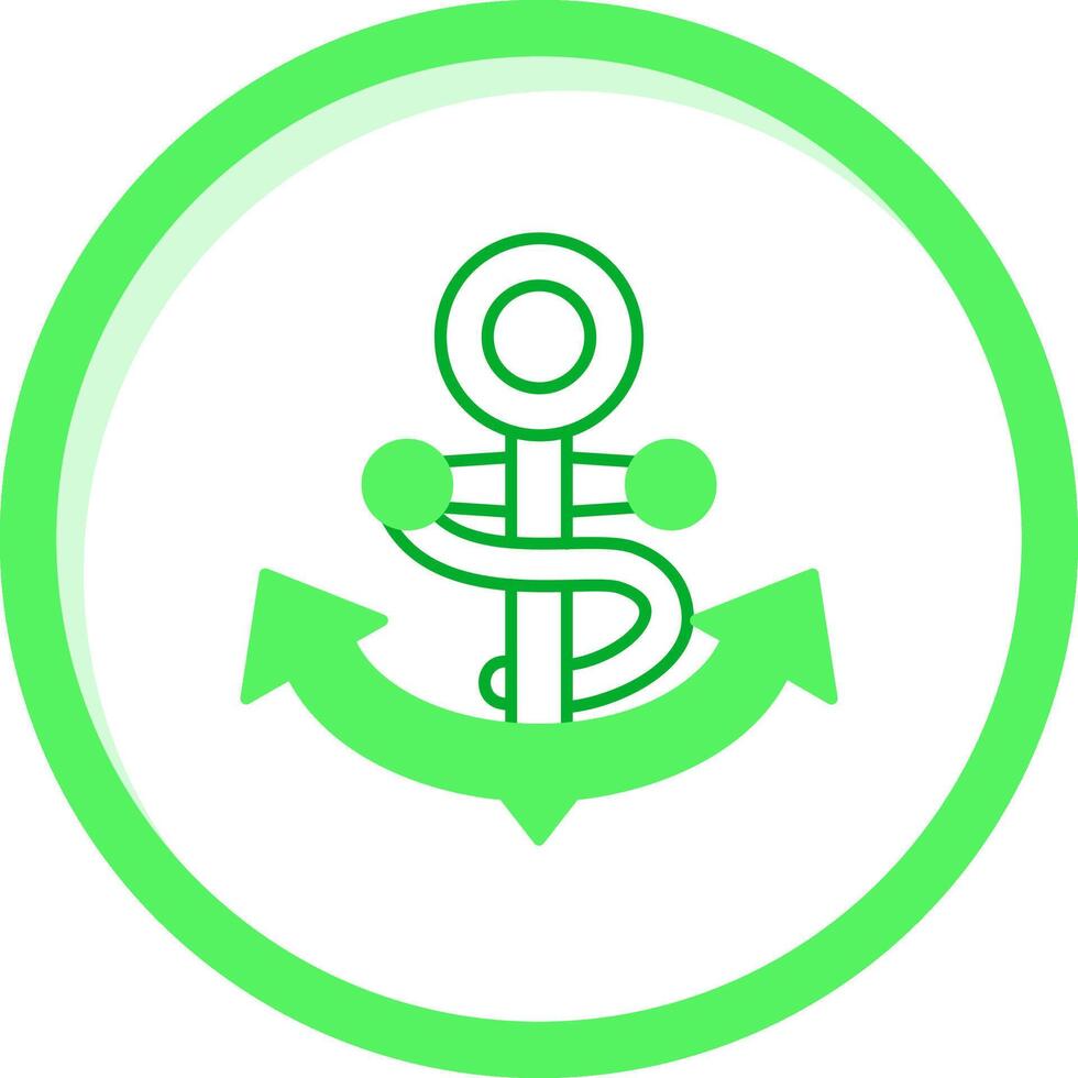 Anchor Green mix Icon vector