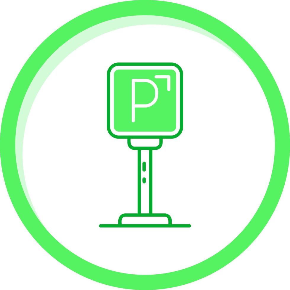 Parking Green mix Icon vector