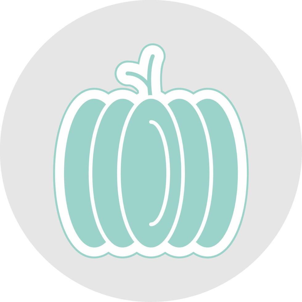 Pumpkin Glyph Multicolor Sticker Icon vector