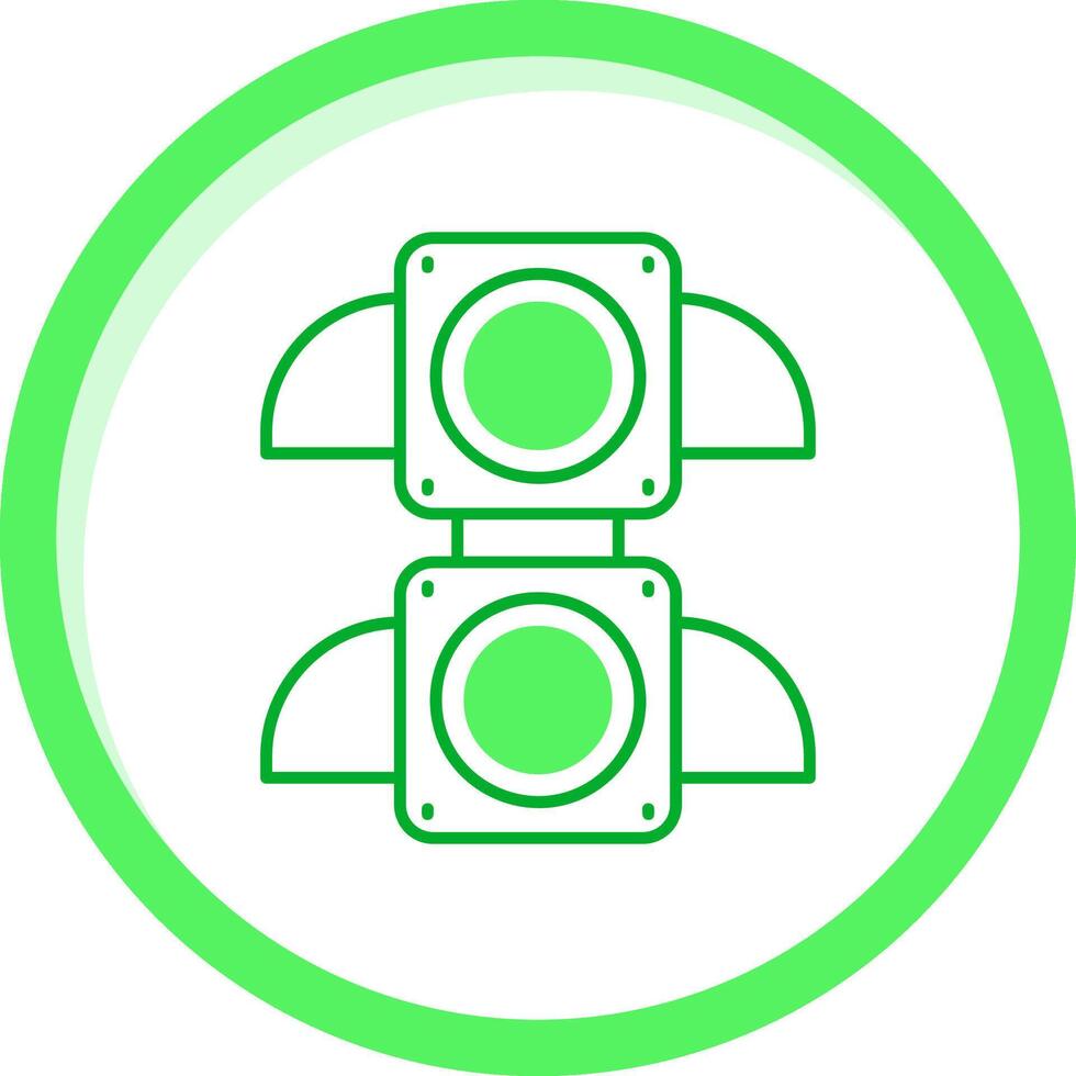 Traffic light Green mix Icon vector