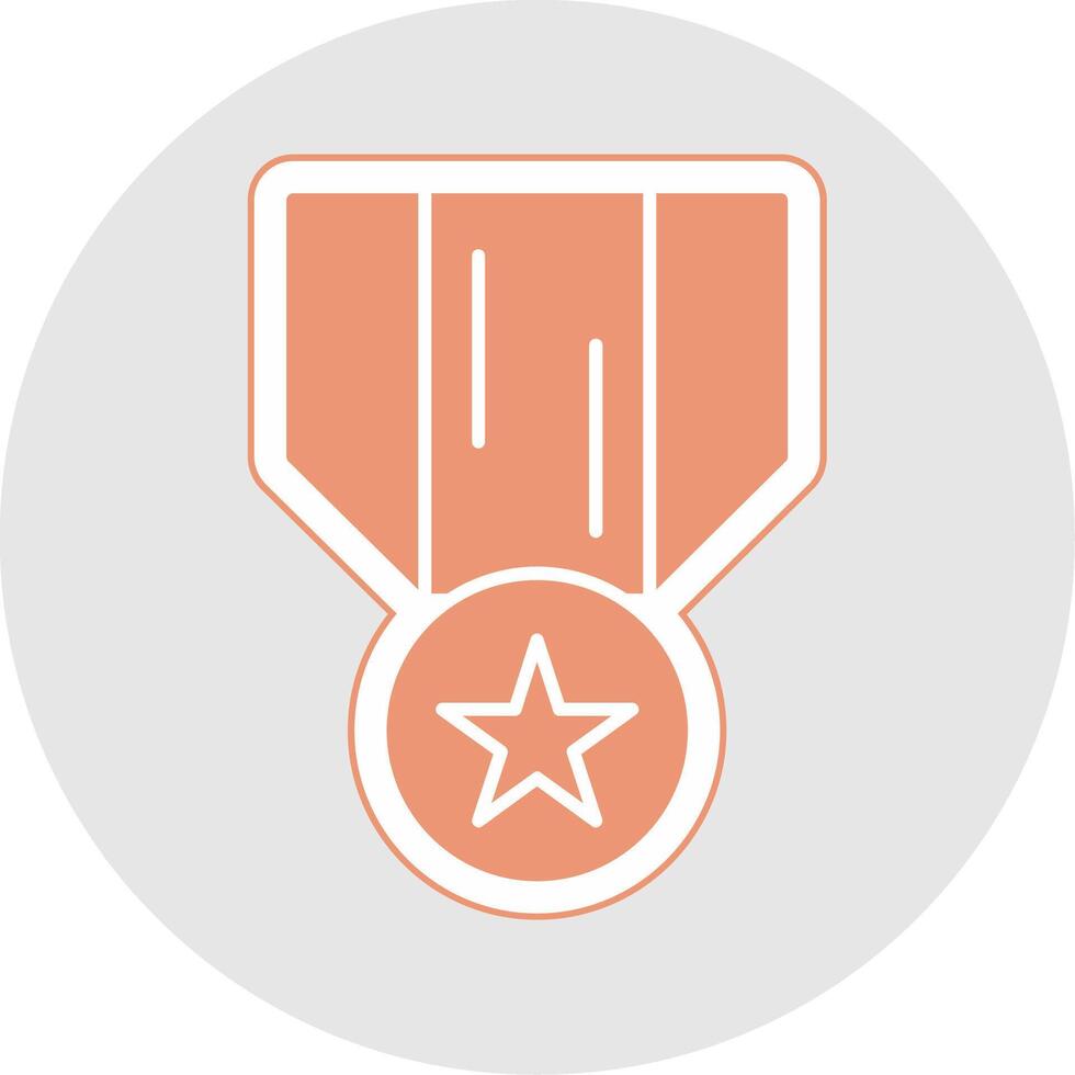 Medal Of Honor Glyph Multicolor Sticker Icon vector