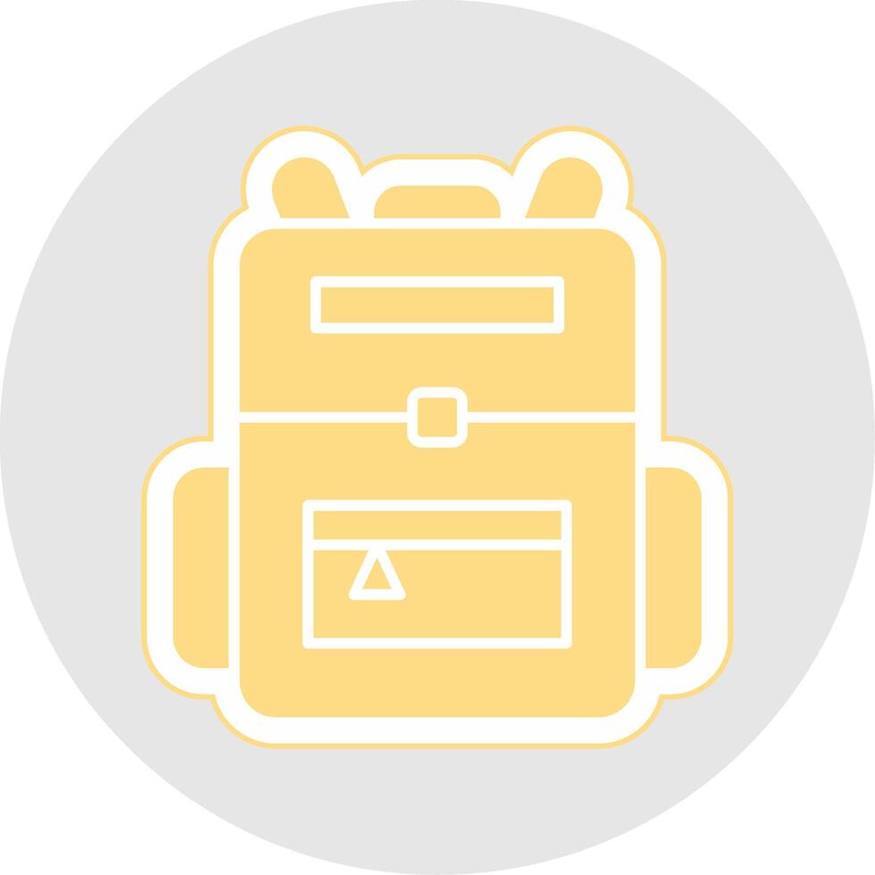 Backpack Glyph Multicolor Sticker Icon vector