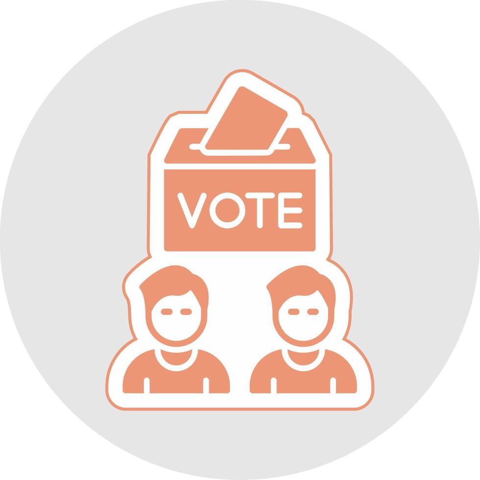 Voters Glyph Multicolor Sticker Icon vector