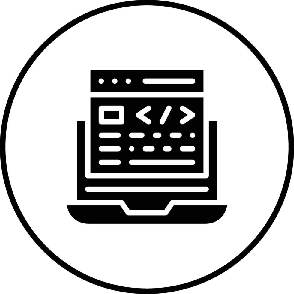 Website Coding Vector Icon