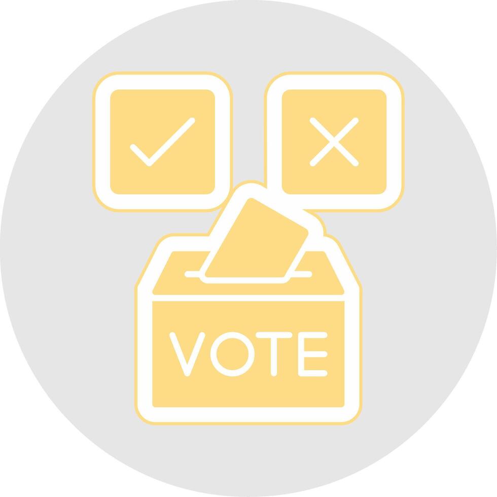 Vote Yes Glyph Multicolor Sticker Icon vector