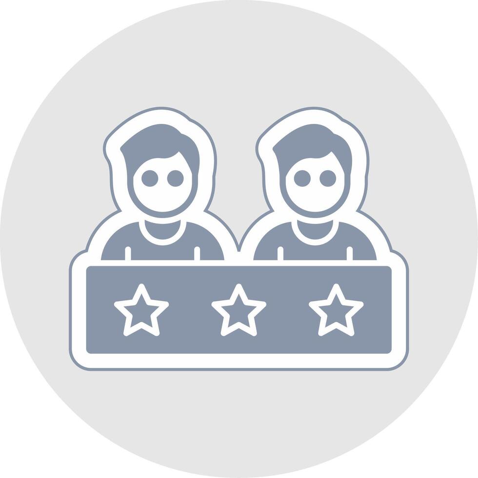 Candidates Glyph Multicolor Sticker Icon vector
