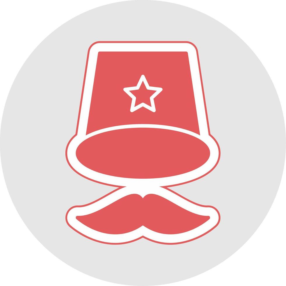 Top Hat Glyph Multicolor Sticker Icon vector