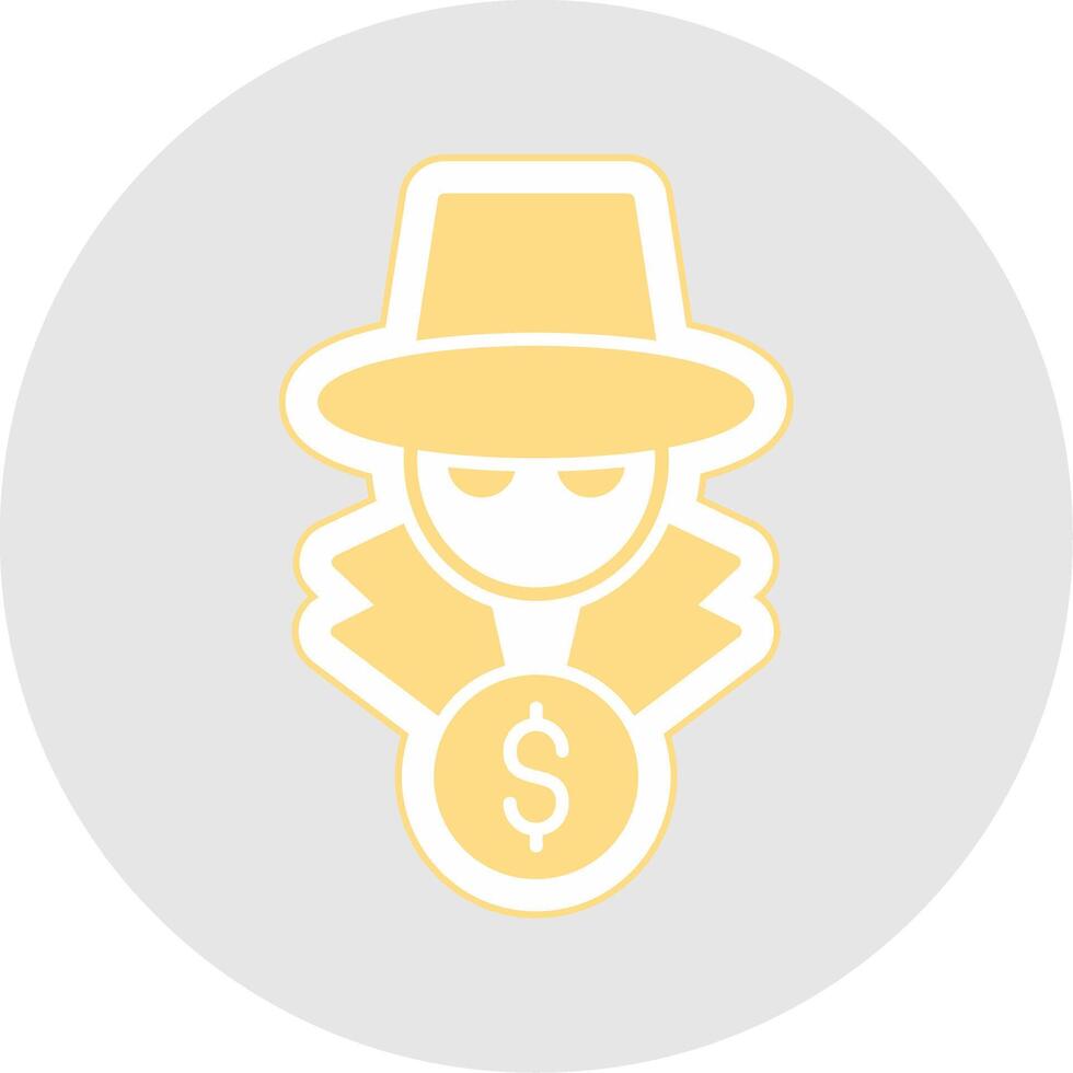 Fraud Glyph Multicolor Sticker Icon vector