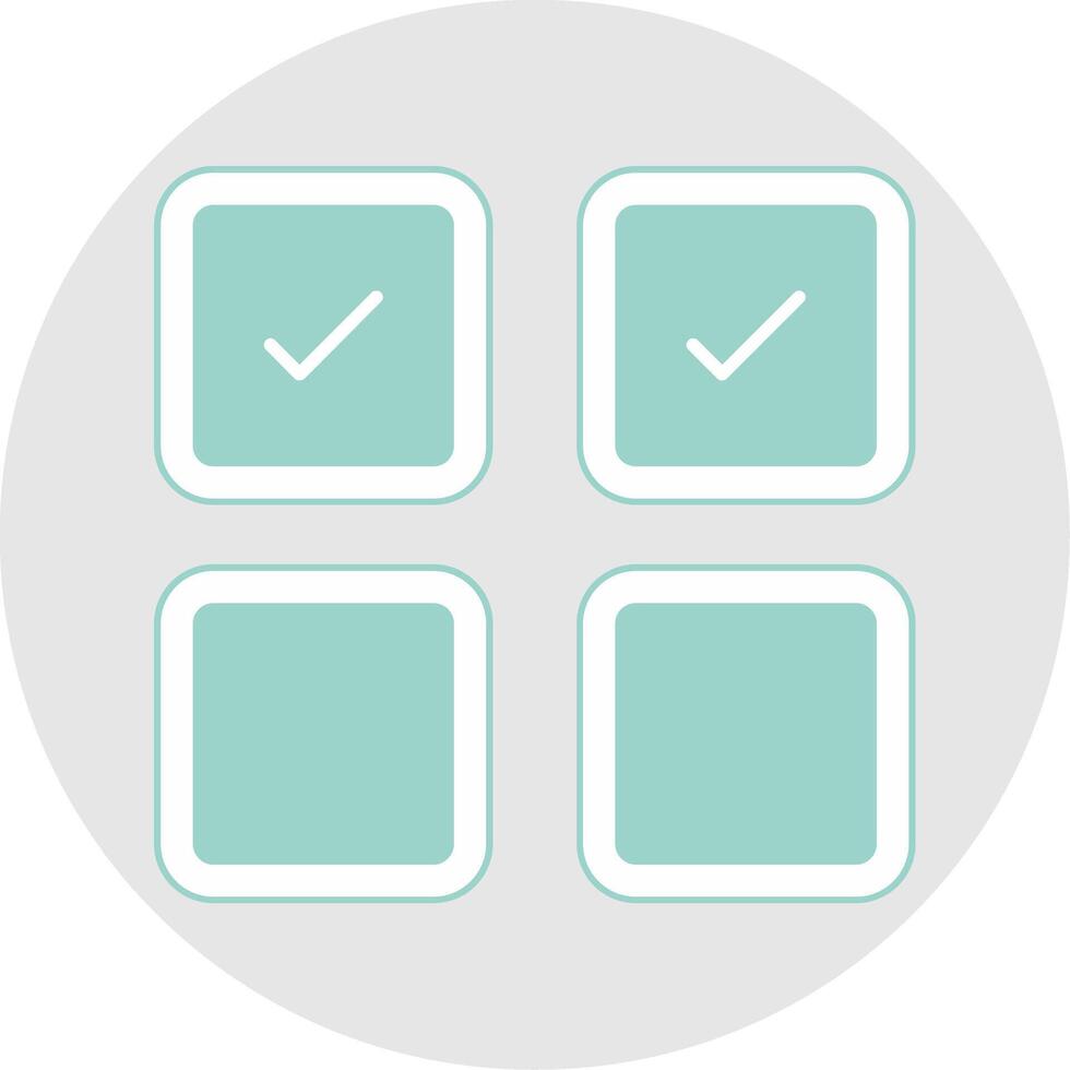 Check Box Glyph Multicolor Sticker Icon vector