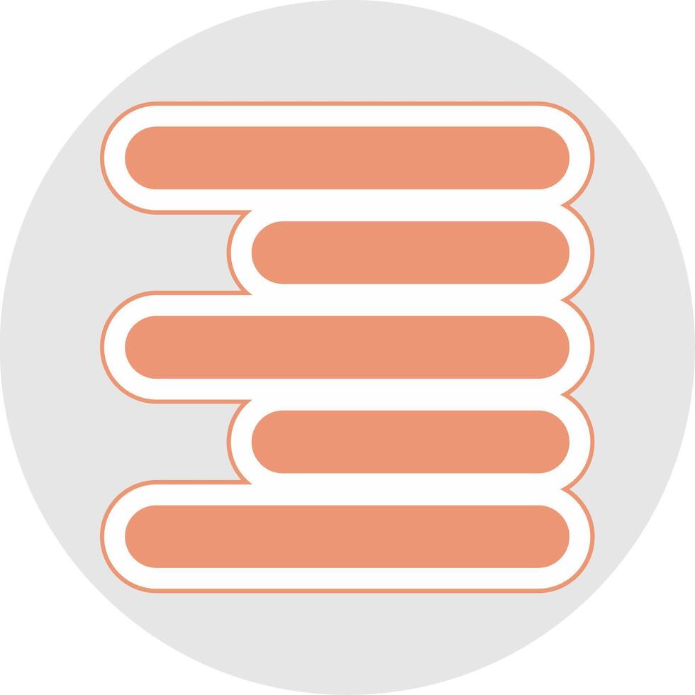 Horizontal Right Align Glyph Multicolor Sticker Icon vector