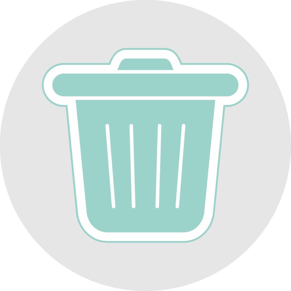 Delete Glyph Multicolor Sticker Icon vector