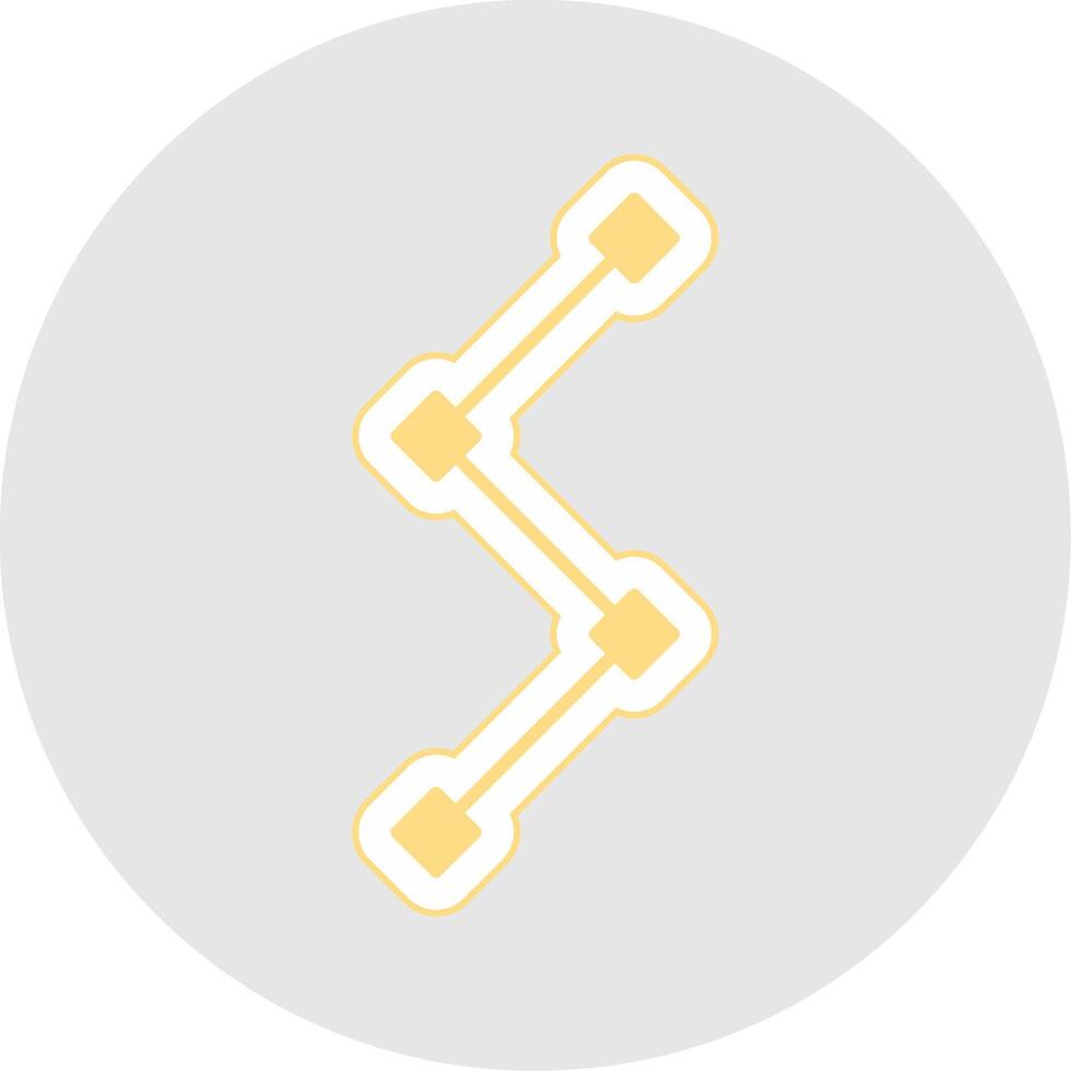 Path Glyph Multicolor Sticker Icon vector