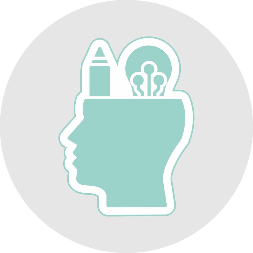 Designer Glyph Multicolor Sticker Icon vector